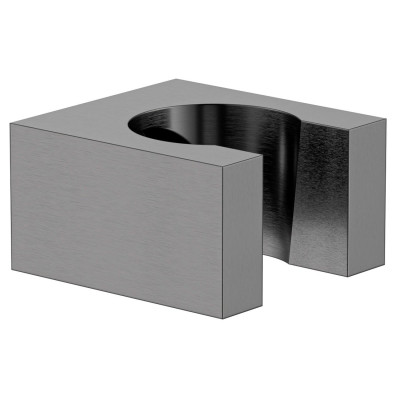 Držák sprchy hranatý, pevný, gun metal