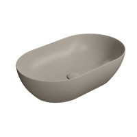 PURA keramické umyvadlo na desku 60x37cm, tortora mat PURA keramické umyvadlo na desku 60x37cm, tortora mat