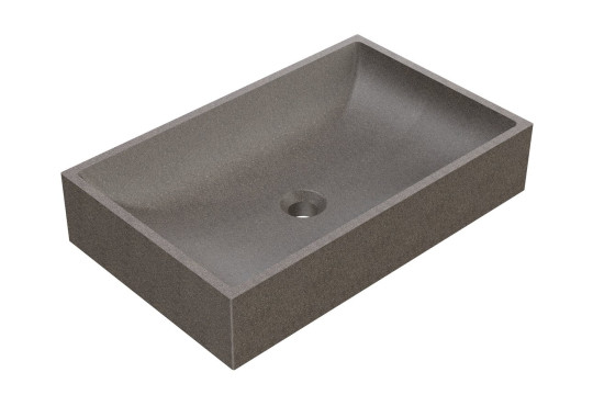 TARANT betonové umyvadlo včetně výpusti, 58x36cm, černý granit TARANT betonové umyvadlo včetně výpusti, 58x36cm, černý granit