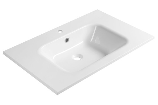 ARECA umyvadlo, litý mramor, 81x51,5cm, bílá ARECA umyvadlo, litý mramor, 81x51,5cm, bílá