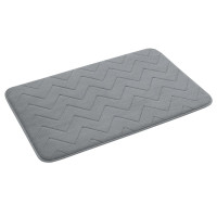 MOUSSE koupelnová předložka, 50x80 cm, 100% polyester, protiskluz, šedá MOUSSE koupelnová předložka, 50x80 cm, 100% polyester, protiskluz, šedá