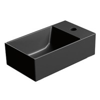 KUBE X keramické umyvadlo 40x23 cm, černá mat KUBE X keramické umyvadlo 40x23 cm, černá mat