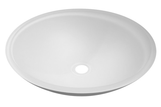 TELICA skleněné umyvadlo, průměr 42 cm, bílá mat TELICA skleněné umyvadlo, průměr 42 cm, bílá mat