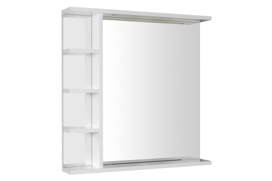 KORIN STRIP zrcadlo s LED osvětlením a policemi 70x70x12cm