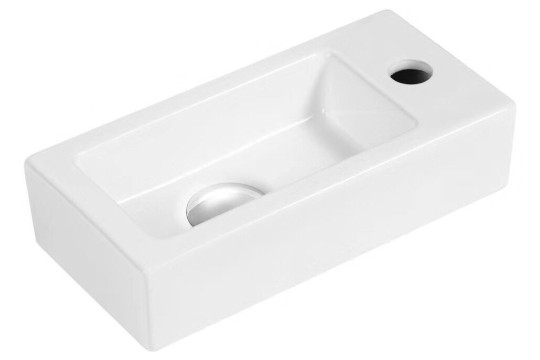 ZOE keramické umývátko 37x9x18 cm, na desku, otvor pro baterii vpravo ZOE keramické umývátko 37x9x18 cm, na desku, otvor pro baterii vpravo