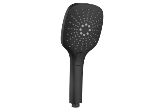 Ruční masážní sprcha s tlačítkem, 3 režimy sprchování, 109x109mm, ABS/černá mat Ruční masážní sprcha s tlačítkem, 3 režimy sprchování, 109x109mm, ABS/černá mat