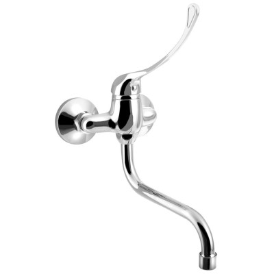 AQUALINE 35 nástěnná baterie rozteč 100 mm, lékařská páka, ramínko S, 177mm, chrom AQUALINE 35 nástěnná baterie rozteč 100 mm, lékařská páka, ramínko S, 177mm, chrom