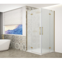 TRINITY GOLD MATT čtvercový sprchový kout 1200x1200mm, rohový vstup, matné sklo