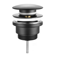 Umyvadlová výpust 5/4“, click-clack, velká zátka, tl.10-55mm, černá Umyvadlová výpust 5/4“, click-clack, velká zátka, tl.10-55mm, černá
