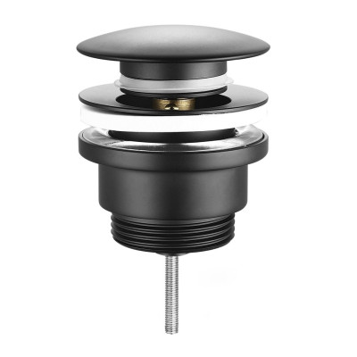 Umyvadlová výpust 5/4“, click-clack, velká zátka, tl.10-55mm, černá Umyvadlová výpust 5/4“, click-clack, velká zátka, tl.10-55mm, černá