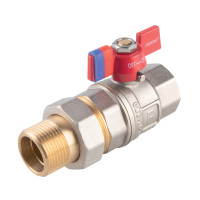 Kulový plnoprůtočný kohout se šroubením, motýlek ŠM 1/2" PN30 Kulový plnoprůtočný kohout se šroubením, motýlek ŠM 1/2" PN30