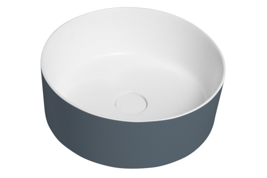 THIN umyvadlo na desku, Rockstone, Ø 38 cm, siena/bílá mat THIN umyvadlo na desku, Rockstone, Ø 38 cm, siena/bílá mat