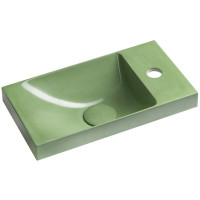 AGOS betonové umývátko 40x22cm, levé/pravé, zelená pololesk AGOS betonové umývátko 40x22cm, levé/pravé, zelená pololesk