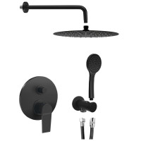 KAI podomítkový sprchový set s pákovou baterií, 2 výstupy, černá KAI podomítkový sprchový set s pákovou baterií, 2 výstupy, černá
