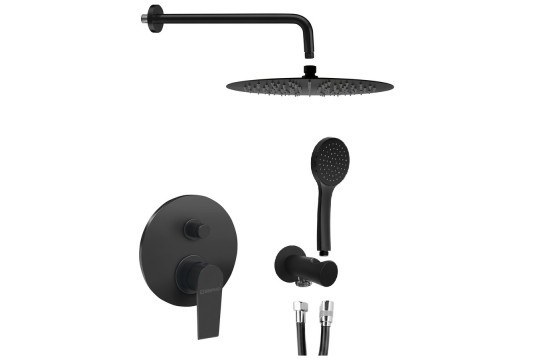 KAI podomítkový sprchový set s pákovou baterií, 2 výstupy, černá