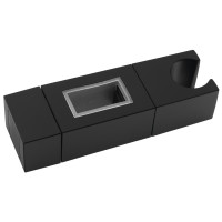 Držák pro sprchovou tyč 30x15mm, ABS/černá mat Držák pro sprchovou tyč 30x15mm, ABS/černá mat