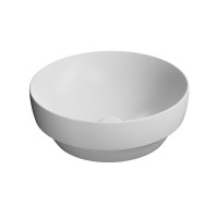 PURA keramické umyvadlo na desku, průměr 40cm, bílá mat PURA keramické umyvadlo na desku, průměr 40cm, bílá mat
