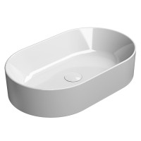 KUBE X keramické umyvadlo na desku, 60x37 cm, oválné, bílá ExtraGlaze KUBE X keramické umyvadlo na desku, 60x37 cm, oválné, bílá ExtraGlaze
