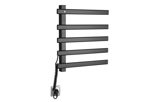 ELCOR elektrický sušák ručníků 480x520x50mm, 85W, černá mat ELCOR elektrický sušák ručníků 480x520x50mm, 85W, černá mat