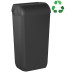 ECOLORED odpadkový koš nástěnný s víkem 23l, ABS, Soft Touch, černá mat