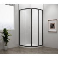 EASY BLACK čtvrtkruhová sprchová zástěna 800x800mm, L/R, čiré sklo EASY BLACK čtvrtkruhová sprchová zástěna 800x800mm, L/R, čiré sklo