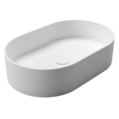 THIN umyvadlo na desku, Rockstone, 55x35cm, bílá mat THIN umyvadlo na desku, Rockstone, 55x35cm, bílá mat