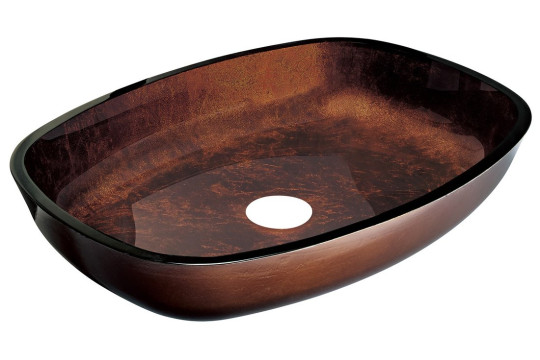 KVAORE skleněné umyvadlo 54x11x39,5 cm, měď KVAORE skleněné umyvadlo 54x11x39,5 cm, měď