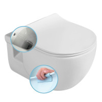 BRILLA WC mísa závěsná rimless, s bidetovou sprškou, 36,5x53 cm BRILLA WC mísa závěsná rimless, s bidetovou sprškou, 36,5x53 cm