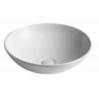 DIMP keramické umyvadlo, průměr 46 cm, na desku, bez přepadu DIMP keramické umyvadlo, průměr 46 cm, na desku, bez přepadu