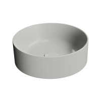 KUBE X keramické umyvadlo na desku, průměr 40cm, cenere mat KUBE X keramické umyvadlo na desku, průměr 40cm, cenere mat