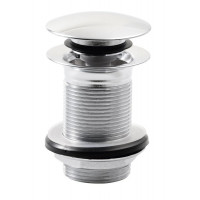 Uzavíratelná kulatá výpusť pro umyvadla bez přepadu Click Clack, V 10-50mm,chrom Uzavíratelná kulatá výpusť pro umyvadla bez přepadu Click Clack, V 10-50mm,chrom