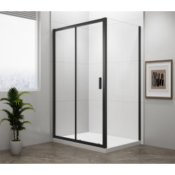 EASY BLACK obdélníkový sprchový kout 1300x900mm, čiré sklo L/P varianta