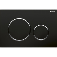 GEBERIT SIGMA20 ovládací tlačítko, 2 množství splachování, černá/chrom lesk GEBERIT SIGMA20 ovládací tlačítko, 2 množství splachování, černá/chrom lesk