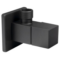Rohový ventil 1/2"x3/8", hranatý, černá mat Rohový ventil 1/2"x3/8", hranatý, černá mat