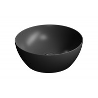 PURA umyvadlo na desku průměr 42 cm, černá mat PURA umyvadlo na desku průměr 42 cm, černá mat