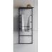 SKA nástěnný sušák ručníků s policí 454x1184x252mm, černá mat