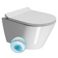 KUBE X závěsná WC mísa, GeniusFlush, 36x50cm, bílá ExtraGlaze KUBE X závěsná WC mísa, GeniusFlush, 36x50cm, bílá ExtraGlaze