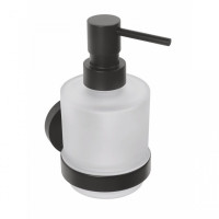 X-ROUND BLACK dávkovač mýdla MINI, mléčné sklo, 200ml, černá X-ROUND BLACK dávkovač mýdla MINI, mléčné sklo, 200ml, černá