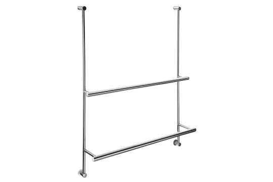 Závěsný držák ručníků na sprchovou zástěnu 600x730x125mm, chrom Závěsný držák ručníků na sprchovou zástěnu 600x730x125mm, chrom