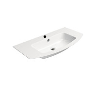 PURA keramické umyvadlo Slim oblé 102x52cm, bílá ExtraGlaze PURA keramické umyvadlo Slim oblé 102x52cm, bílá ExtraGlaze