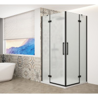 TRINITY BLACK čtvercový sprchový kout 1100x1100mm, rohový vstup, matné sklo TRINITY BLACK čtvercový sprchový kout 1100x1100mm, rohový vstup, matné sklo
