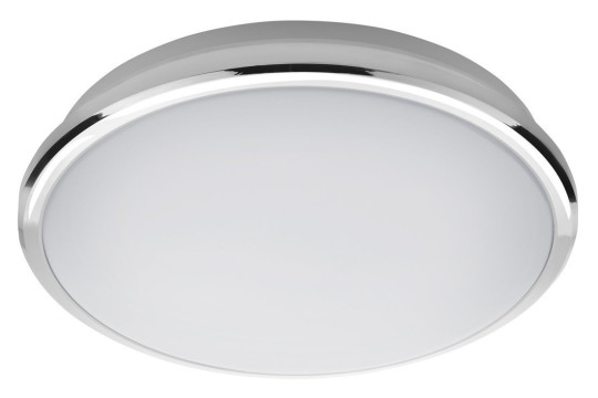 SILVER stropní LED svítidlo,  Ø 29cm, 10W, 230V, 3000K/4000K/6500K, IP44, chrom
