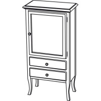 RETRO skříňka 60x120x38cm, starobílá, pravá RETRO skříňka 60x120x38cm, starobílá, pravá
