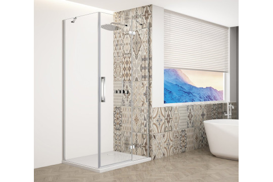 TRINITY CHROME čtvercový sprchový kout 1000x1000mm, čiré sklo, pravé