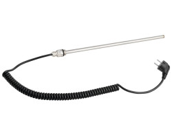 Elektrická topná tyč bez termostatu, kroucený kabel/černá, 600 W