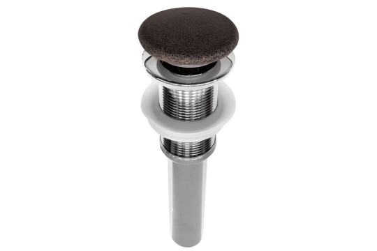 Umyvadlová výpust 5/4", click-clack, betonová zátka, černý granit Umyvadlová výpust 5/4", click-clack, betonová zátka, černý granit