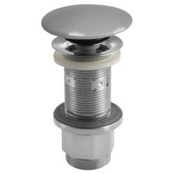 Umyvadlová výpust 5/4“, click-clack, betonová zátka, 10-80mm, šedá pololesk