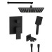 CUBEMIX podomítkový sprchový set s pákovou baterií, 2 výstupy, vyústění, černá mat CUBEMIX podomítkový sprchový set s pákovou baterií, 2 výstupy, vyústění, černá mat