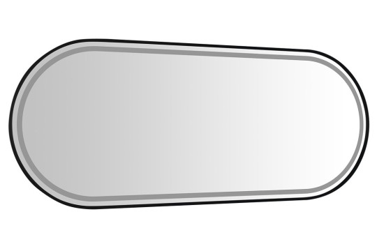 KAIRA oválné zrcadlo s LED osvětlením 50x120cm, černá mat