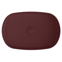 INFINITY OVAL keramické umyvadlo na desku, 55x36 cm, maroon red INFINITY OVAL keramické umyvadlo na desku, 55x36 cm, maroon red